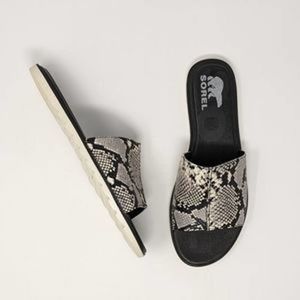 Sorel Ella™ II Leather Block Slide Women Sandal size 5 & 5.5